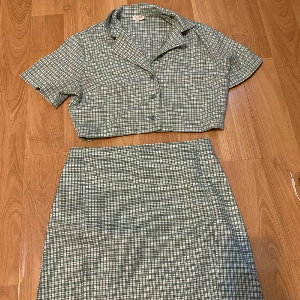 Brandy Melville skirt and shirt set